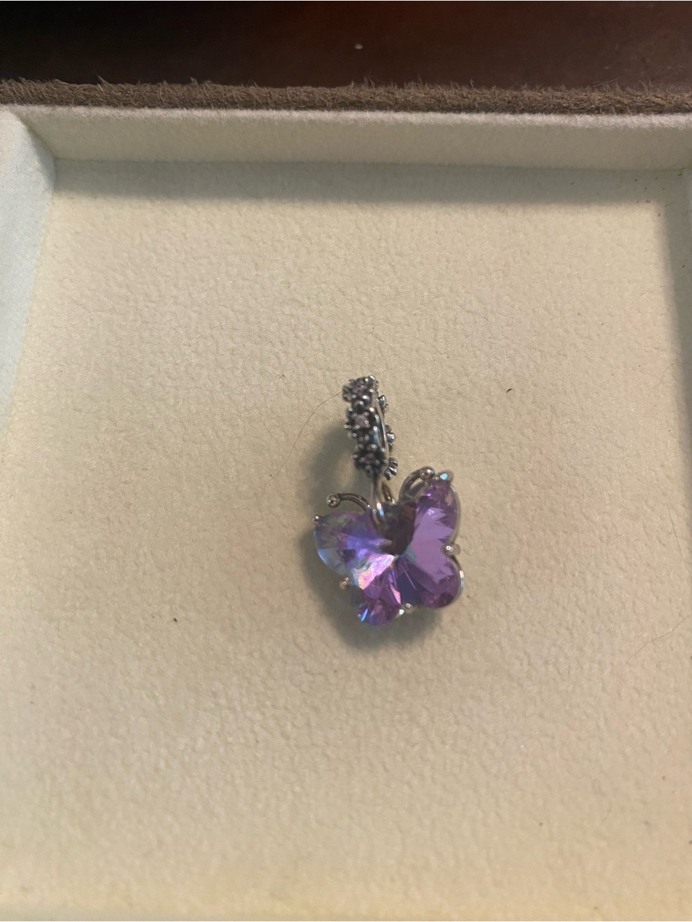 Linx mystic Purple/Blue Butterfly 🦋 dangle charm in sterling silver